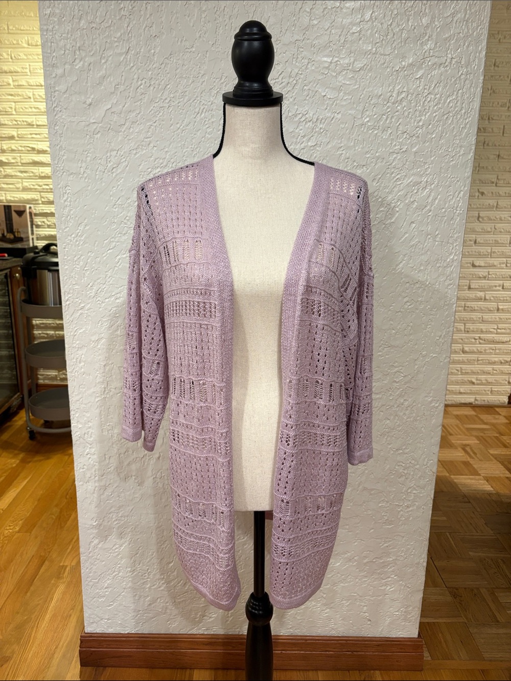 Maurices Lilac Open-Front Knit Cardigan Brand New